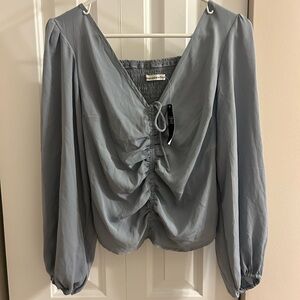 Blue Abercrombie Blouse Size Small NWT